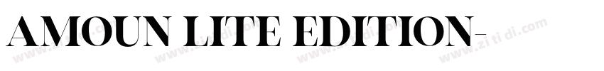 AMOUN LITE EDITION字体转换